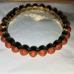 Plunder LISBETH Gold and Orange Beaded Bracelet